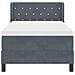 Letto a Molle con Materasso  Grigio Scuro 90x190 cm Velluto - Foto miniatura 8