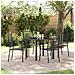 Set da Pranzo per Giardino 5 pcs Nero - Foto miniatura 2