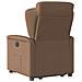 Poltrona Alzapersona Reclinabile Elettrica Marrone Tessuto - Foto miniatura 7