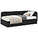 Cornice del letto ad angolo Nero 90 x 190 cm Velluto - Foto miniatura 3