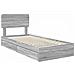 Letto con Contenitore con testiera Grigio Sonoma 90 x 200 cm - Foto miniatura 4