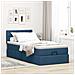 Struttura Letto Pouf con Materasso Blu 80x200 cm in Tessuto - Foto miniatura 3