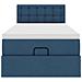 Struttura Letto Pouf con Materasso Blu 80x200 cm in Tessuto - Foto miniatura 6