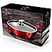 BH-7110 Pentola wok in granito metallizzato bordeaux 28 cm - Foto miniatura 3