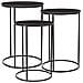 Set Tavoli 3 Pezzi Metallo Nero 29x29x46h-34x34x52h-39x39x57h Cm - Foto miniatura 1