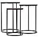 Set Tavoli 3 Pezzi Metallo Nero 29x29x46h-34x34x52h-39x39x57h Cm - Foto miniatura 2