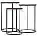 Set Tavoli 3 Pezzi Metallo Nero 29x29x46h-34x34x52h-39x39x57h Cm - Foto miniatura 3