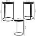 Set Tavoli 3 Pezzi Metallo Nero 29x29x46h-34x34x52h-39x39x57h Cm - Foto miniatura 4