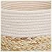 Cestino In Fibra Naturale E Cotone Marrone D29,5x29 - Foto miniatura 7