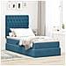 Letto con contenitore e materasso Blu Scuro 90 x 200 cm Velluto - Foto miniatura 2