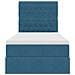 Letto con contenitore e materasso Blu Scuro 90 x 200 cm Velluto - Foto miniatura 7