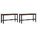 Panchina da pranzo 2 pcs Legno vecchio 100 x 32,5 x 48,5 cm - Foto miniatura 1