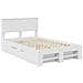 Struttura del letto Bianco 137 x 203 cm Legno multistrato - Foto miniatura 4