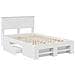 Struttura del letto Bianco 137 x 203 cm Legno multistrato - Foto miniatura 5