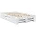 Struttura del letto Bianco 137 x 203 cm Legno multistrato - Foto miniatura 6