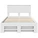 Struttura del letto Bianco 137 x 203 cm Legno multistrato - Foto miniatura 8
