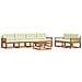 Set di divani da esterno con cuscino 7 pcs Naturale e Crema - Foto miniatura 1