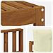 Set di divani da esterno con cuscino 7 pcs Naturale e Crema - Foto miniatura 6