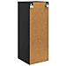 Mobiletto a muro Nero 33 x 34,5 x 90 cm Legno ingegnerizzato - Foto miniatura 5