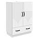 Credenza Bianco Lucido 66 x 34,5 x 92 cm Legno ingegnerizzato - Foto miniatura 1