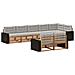 Set di divani da esterno 8 pcs Naturale e Grigio Chiaro - Foto miniatura 1