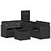 Set di divani 6 pz Nero Rattan sintetico e Acciaio - Foto miniatura 4