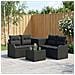 Set di divani 6 pz Nero Rattan sintetico e Acciaio - Foto miniatura 6