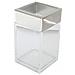 BICCHIERE BAGNO Porta spazzolino in PVC TRASPARENTE 6x6x11H cm - Foto miniatura 2