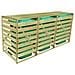 Copribidone per Spazzatura Triplo 240 L in Legno Impregnato - Foto miniatura 4