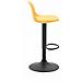 Sgabello Design Kiel in Polipropilene e Similpelle - Sgabello Cucina Girevole e Regolabile - Sgabello da Bar Imbottito e con Poggiapiedi Giallo Nero - Foto miniatura 3
