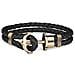 Bracciale Uomo Con Ancora Phrep - Bracciale Uomo Ancora In Pelle (nero), Bracciale Uomo Marinaro Con Ciondolo Ancora In Acciaio (ottone)  - Foto miniatura 1