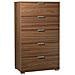 Cassettiera 5 Cassetti Tinta Noce - Foto miniatura 1