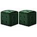 Pouf 2 pz Verde 30x30x30 cm in Velluto - Foto miniatura 1