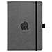 Simboli D5008gy Wildlife Media A5 Hardcover Notebook - Pu Leather Microforato 100gsm Crema Pages Tasca Interna Elastico Di Chiusura Portapenne Segnalibro (foderato Grigio Elefante)  - Foto miniatura 1