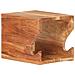 Supporto Bicicletta Da Parete 35x25x25 Cm In Legno Di Acacia - Foto miniatura 3