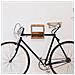 Supporto Bicicletta Da Parete 35x25x25 Cm In Legno Di Acacia - Foto miniatura 2