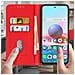 Custodia Xiaomi Redmi Note 10 / 10s Protezione Portacarte Supporto Rossa - Foto miniatura 5