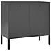 Credenza Antracite 75x35x70 Cm In Acciaio E Vetro Temperato - Foto miniatura 9