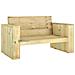 Panchina da Giardino 139 cm in Legno di Pino Impregnato - Foto miniatura 2