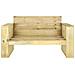 Panchina da Giardino 139 cm in Legno di Pino Impregnato - Foto miniatura 3