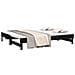 Dormeuse Estraibile Nera 2x (100x200) Cm Legno Massello Di Pino - Foto miniatura 3