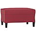 Poggiapiedi Rosso Vino 70x55x41 Cm In Similpelle - Foto miniatura 2