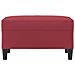 Poggiapiedi Rosso Vino 70x55x41 Cm In Similpelle - Foto miniatura 3