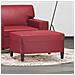 Poggiapiedi Rosso Vino 70x55x41 Cm In Similpelle - Foto miniatura 1