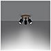 Lampada A Soffitto Verdo 3p Nero Sl. 1292 - Scandinavo Lampade Da Soffitto Legno Nero 17x33x33 Cm - Foto miniatura 3