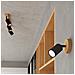 Lampada A Soffitto Verdo 3p Nero Sl. 1292 - Scandinavo Lampade Da Soffitto Legno Nero 17x33x33 Cm - Foto miniatura 7