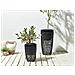 Set Di 2 Vasi Per Piante Chelone Rattan Sintetico 26/34 Cm Nero - Foto miniatura 1