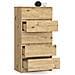 Cassettiera K60, 5 cassetti, 60x40x121 cm, Colore Quercia Artisan - Foto miniatura 2