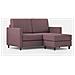 Divano Karay 2 Posti Medio (due Sedute Da 70cm) + Pouf Misure Esterne L. 158 P. 145 Colore Prugna - Foto miniatura 4
