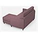 Divano Karay 2 Posti Medio (due Sedute Da 70cm) + Pouf Misure Esterne L. 158 P. 145 Colore Prugna - Foto miniatura 5